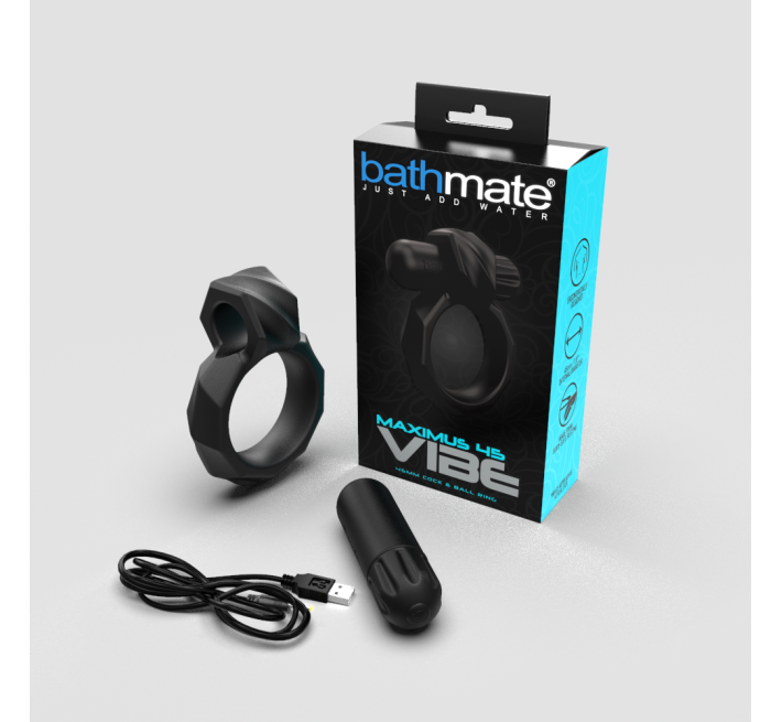 Эрекционное кольцо с вибропулей Bathmate Maximus VIBE 45mm, перезаряжаемое