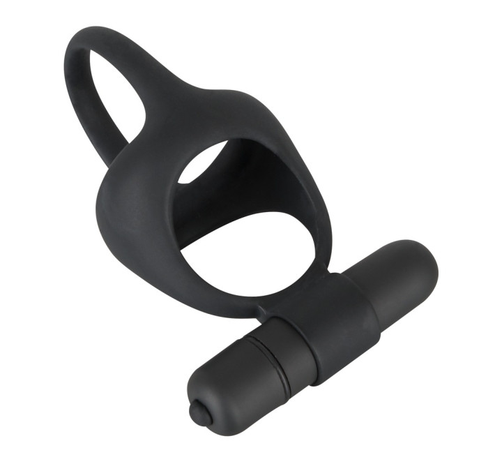 Ерекційне кільце You2Toys Velvets Cock & Ball Ring vibrierender Penisund Hodenring Чорне