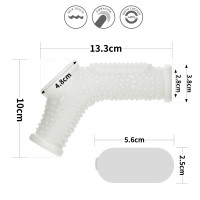 Насадка на член LoveToy Vibrating Drip Knights Ring With Scrotum Sleeve White