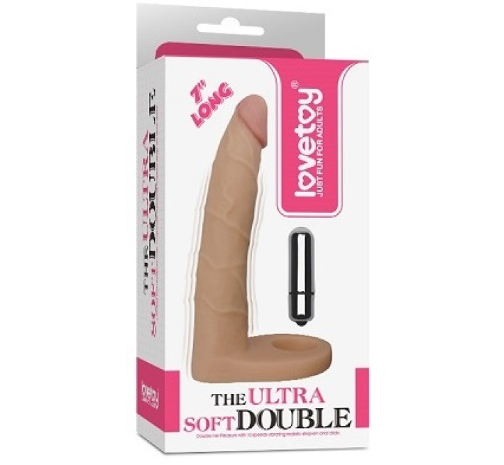 Насадка для подвійного проникнення LoveToy The Ultra Soft Double Sleeve 6 Vibro Тілесна