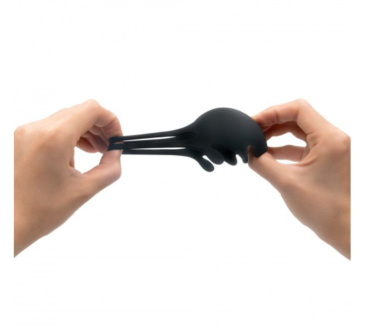 Ерекційне кільце з вібрацією та стимуляцією мошонки Marc Dorcel FUN BAG