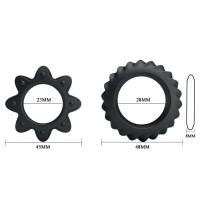 Эрекционные кольца LyBaile Ring Flowering 2x Rings Черные