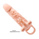 Насадка на член Pretty Love Brave Man Vibro Extension Vibrating Penis Sleeve Flesh