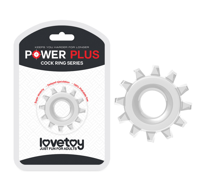 Эрекционное кольцо LoveToy Power Plus Cockring 3 Прозрачное