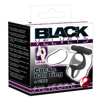 Ерекційне кільце You2Toys Velvets Cock & Ball Ring vibrierender Penisund Hodenring Чорне
