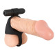 Ерекційне кільце You2Toys Velvets Cock & Ball Ring vibrierender Penisund Hodenring Чорне