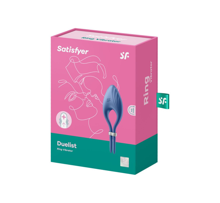 Эрекционное виброкольцо-лассо Satisfyer Duelist Blue, 10 режимов, мощный мотор