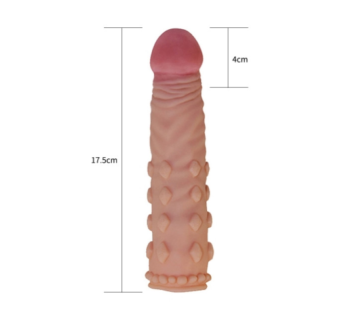 Насадка на член LoveToy Pleasure X-Tender Add 2 Телесная 159