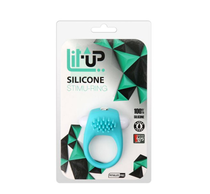 Ерекційне кільце Dreamtoys Lit-Up Silicone Stimu Ring 5 Синє