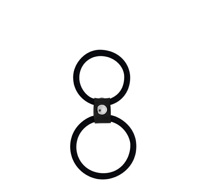 Ерекційне кільце Dreamtoys Menzstuff Dual Rings Чорне