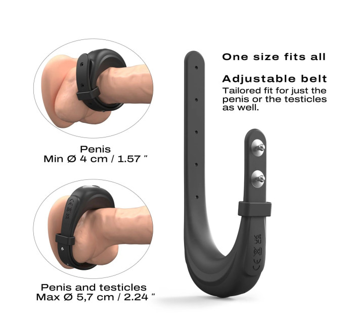 Ерекційне віброкільце Dorcel Fit Vibe Ring, регульований діаметр 4–5,7 см, 10 режимів