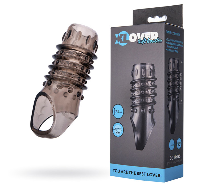 Насадка на член Toyfa XLOVER Чорна 748017