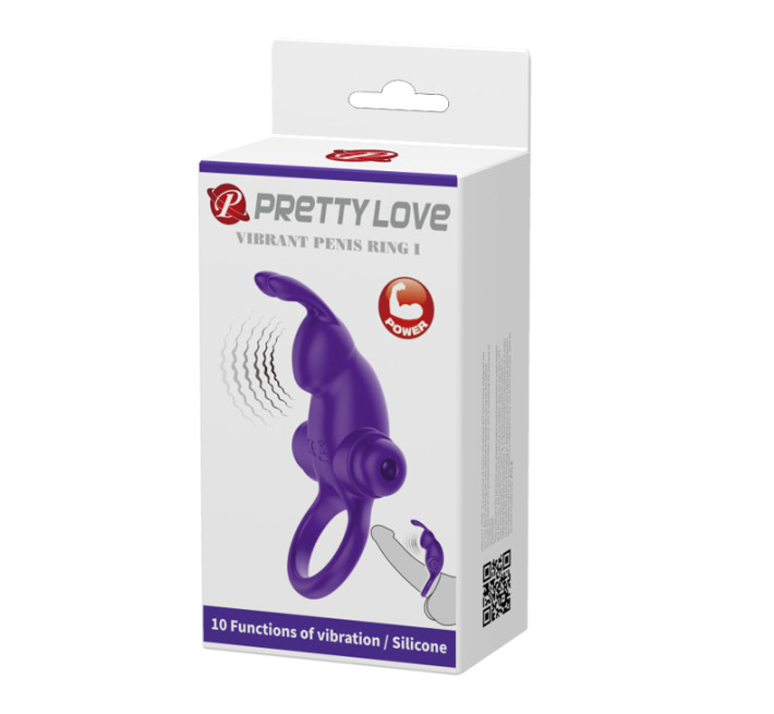 Эрекционное кольцо Pretty Love Vibrant Penis Ring I Purple