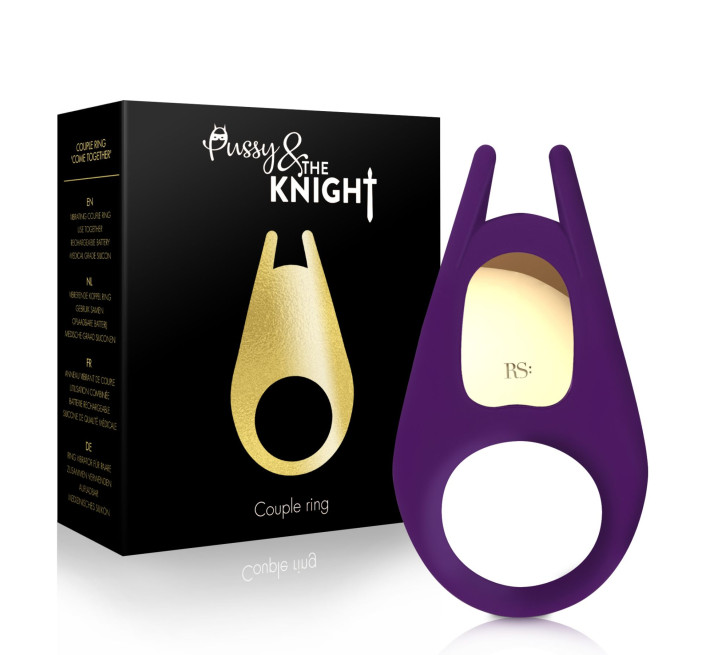 Ерекційне віброкільце Rianne S: The Pussy & The Knight Couple Ring, 10 режимів роботи