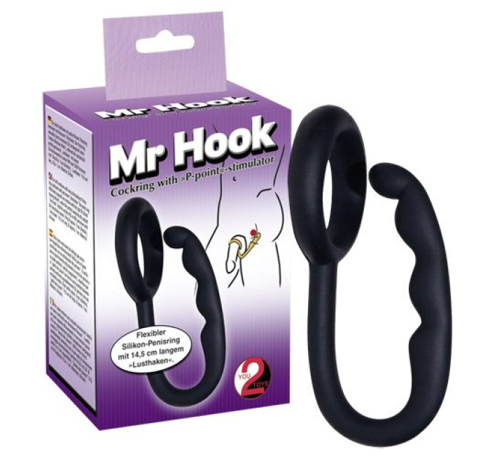 Ерекційне кільце You2Toys Mr.Hook Чорне