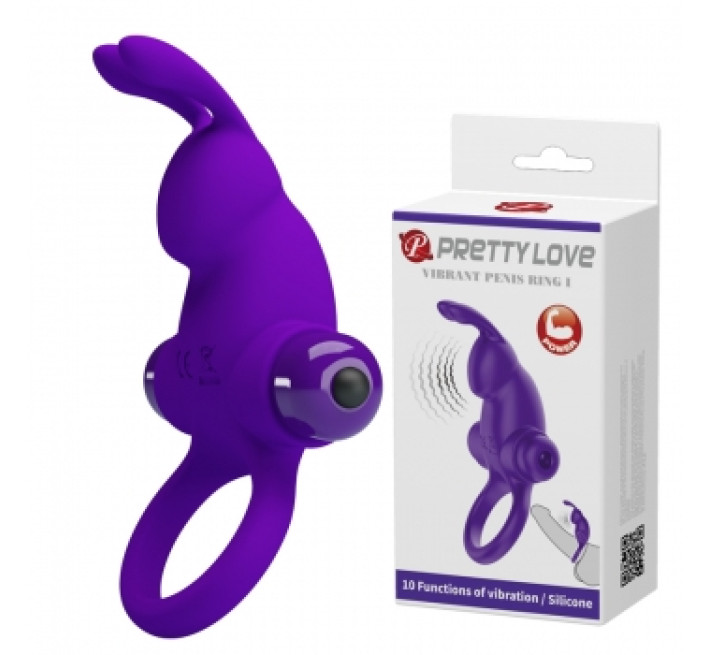 Эрекционное кольцо Pretty Love Vibrant Penis Ring I Purple