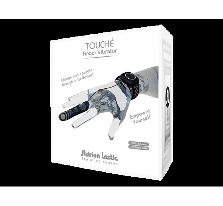 Вибратор на палец Adrien Lastic Touche L для глубокой стимуляции с пультом управления на руке
