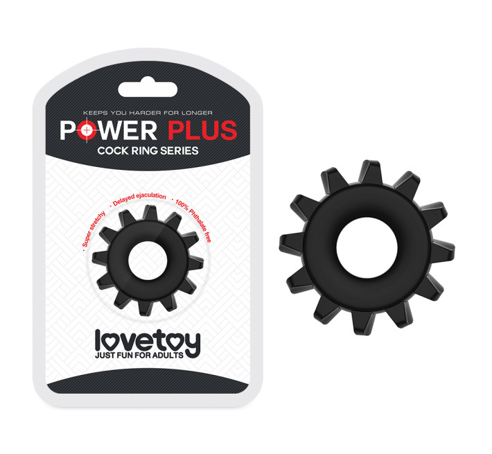 Эрекционное кольцо LoveToy Power Plus Cockring 3 Черное