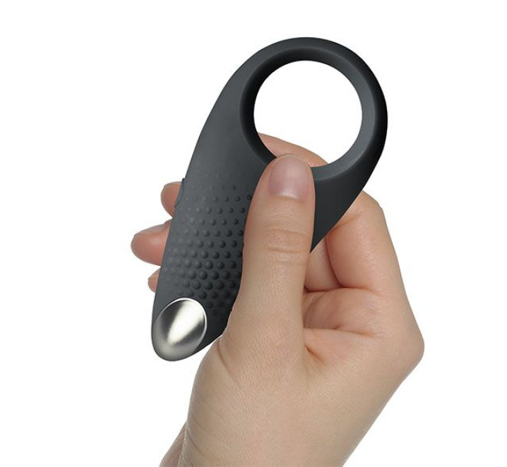 Эрекционное кольцо с вибрацией Rocks Off Empower Черное