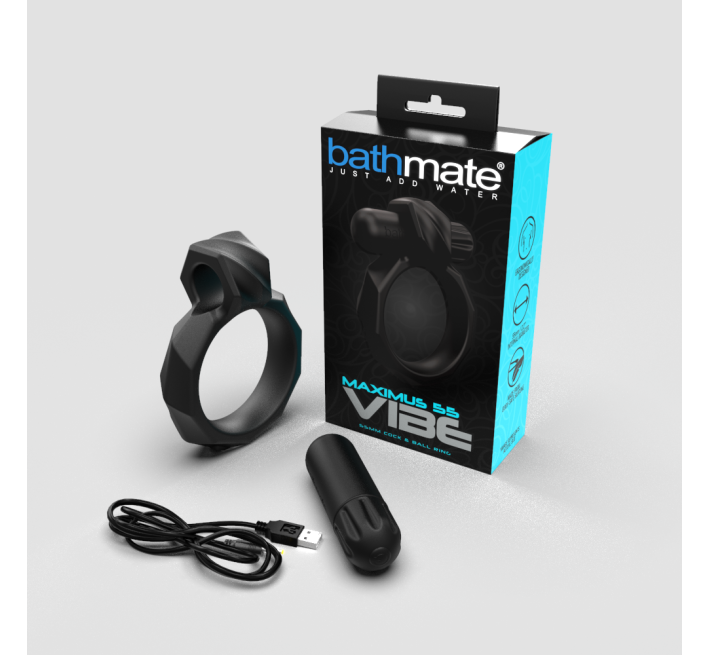 Эрекционное кольцо с вибропулей Bathmate Maximus VIBE 55mm, перезаряжаемое