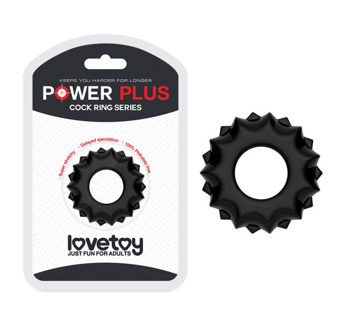 Эрекционное кольцо LoveToy Power Plus Cockring Черное