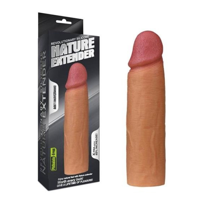 Насадка на член LoveToy Revolutionary Silicone Nature Extender Add 1 Flesh 138
