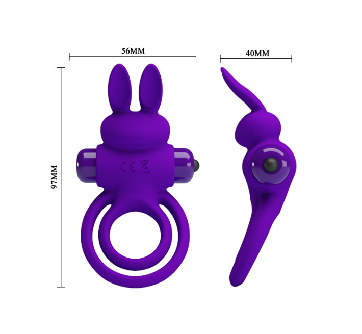 Эрекционное кольцо Pretty Love Vibrant Penis Ring 3 Фиолетовое