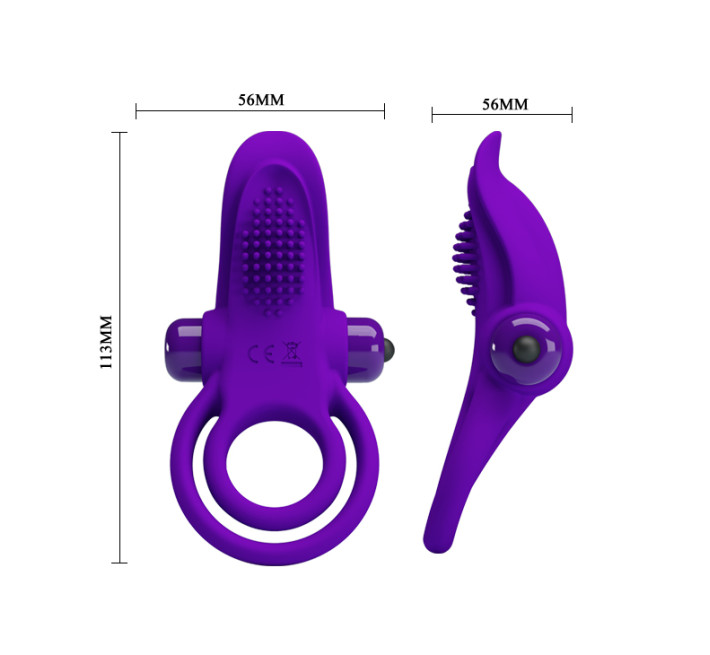 Эрекционное кольцо Pretty Love Vibrant Penis Ring Purple