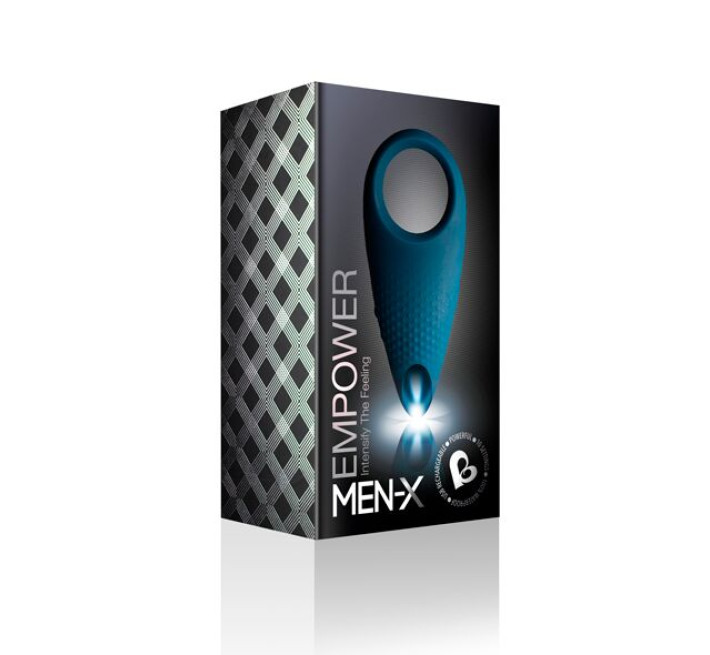 Эрекционное кольцо с вибрацией Rocks Off Empower Голубое