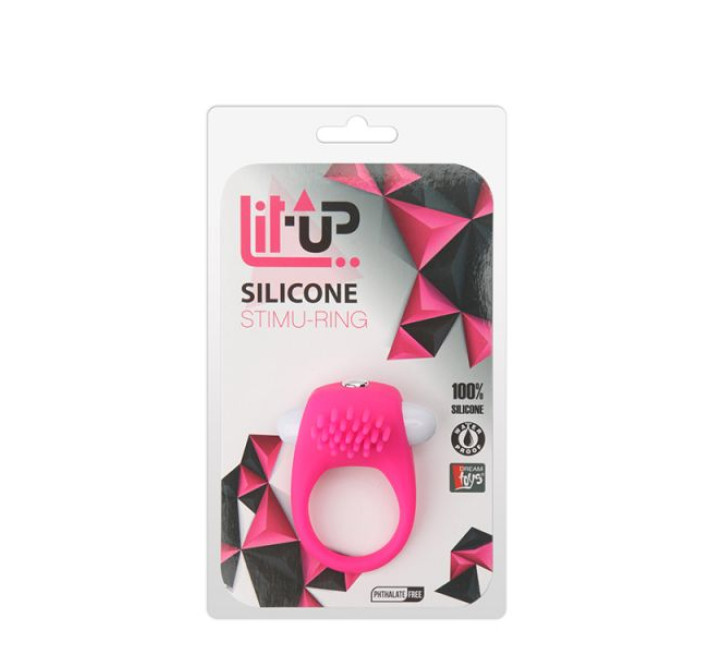 Ерекційне кільце Dreamtoys Lit-Up Silicone Stimu Ring 5 Рожеве