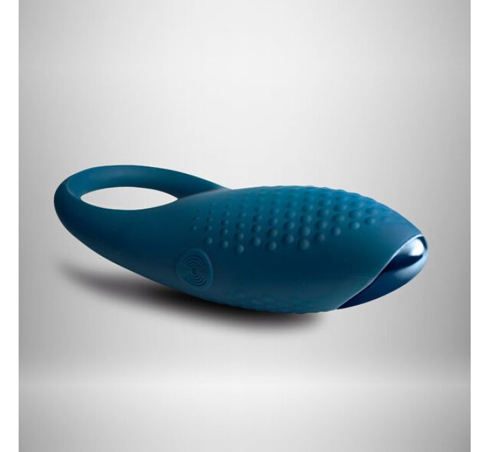 Эрекционное кольцо с вибрацией Rocks Off Empower Голубое