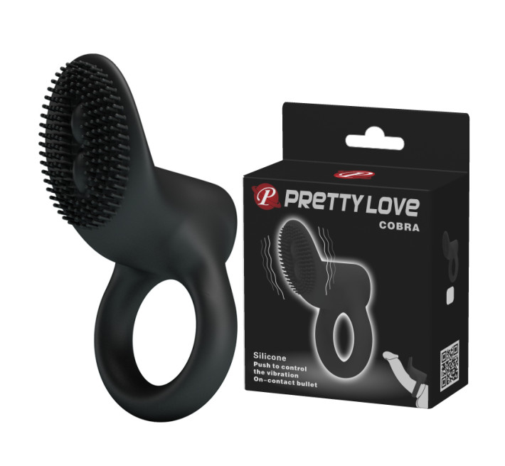 Эрекционное кольцо Pretty Love Cobra Penis Ring Black