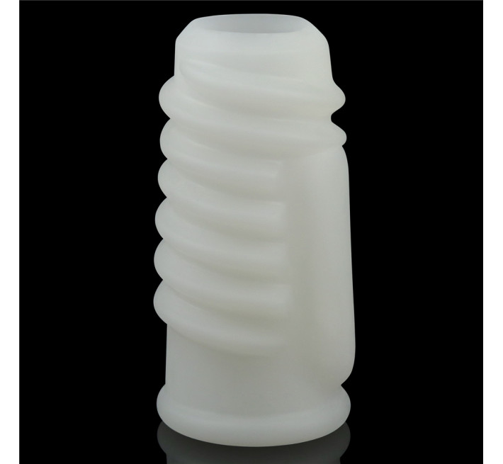 Насадка на член LoveToy Vibrating Spiral Knights Ring White