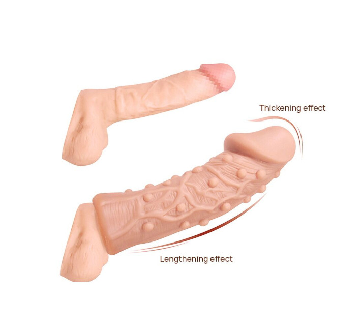 Насадка на член Kokos Extreme Sleeve ES.06 розмір M, потовщувальна, стимулюючий рельєф