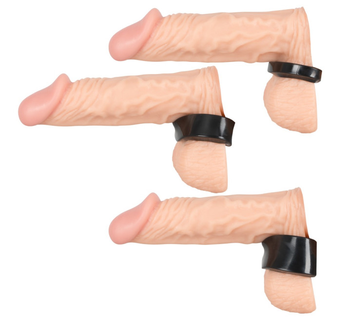 Ерекційні кільця Rebel Ball Stretching Kit Чорні