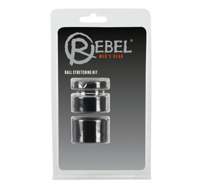 Ерекційні кільця Rebel Ball Stretching Kit Чорні