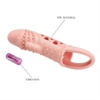 Насадка на член Pretty Love Cecelia Vibrating Penis Sleeve Flesh