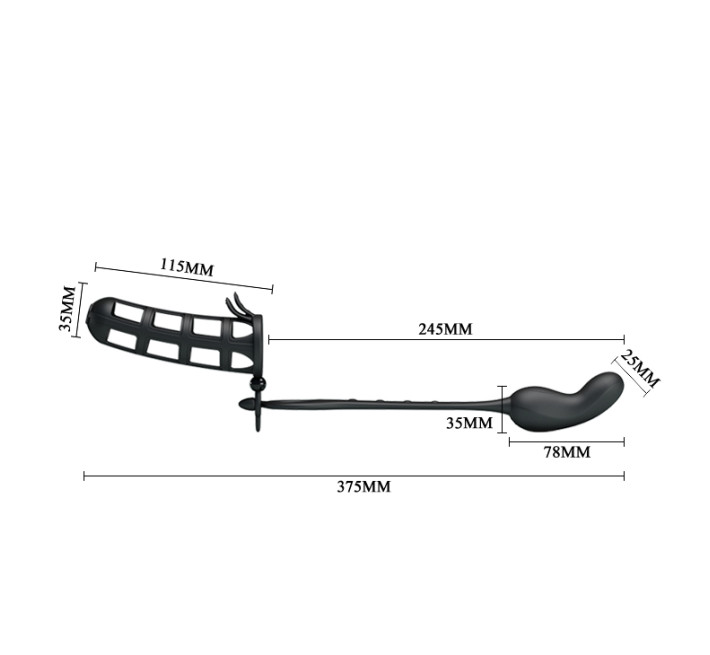 Насадка на член Pretty Love Hercules Penis Sheath Черная BI0556