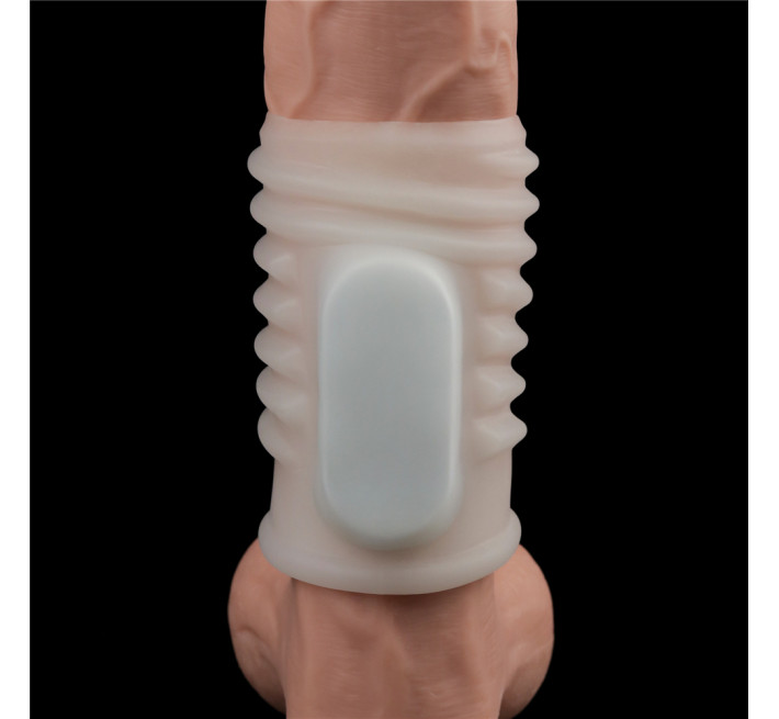 Насадка на член LoveToy Vibrating Spiral Knights Ring White