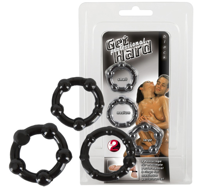Эрекционные кольца You2Toys Get Hard Черные