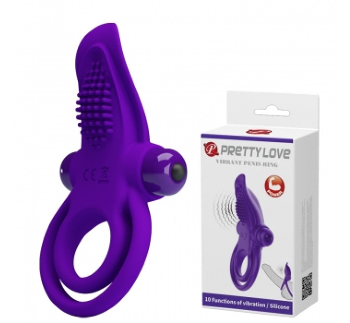 Эрекционное кольцо Pretty Love Vibrant Penis Ring Purple
