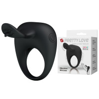 Эрекционное кольцо Pretty Love Stimulating Tonguo Черное Эрекционное кольцо Pretty Love Stimulating Tonguo Черное