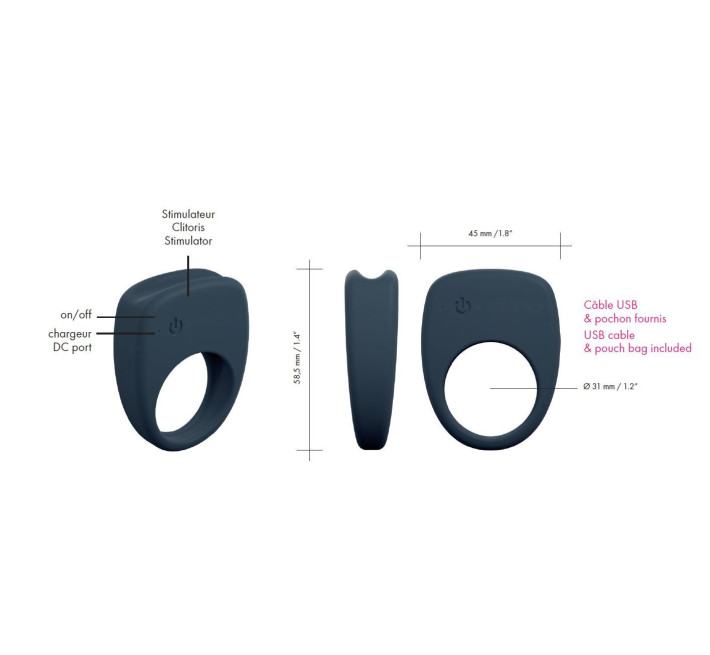 Эрекционное кольцо Marc Dorcel Mastering Черное