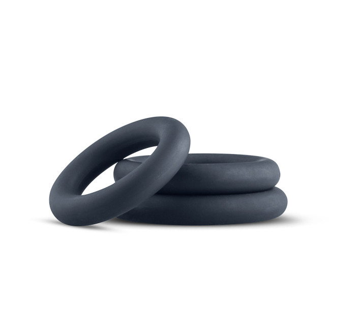 Набір ерекційних кілець Boners 3-Piece Cock Ring Set - Grey