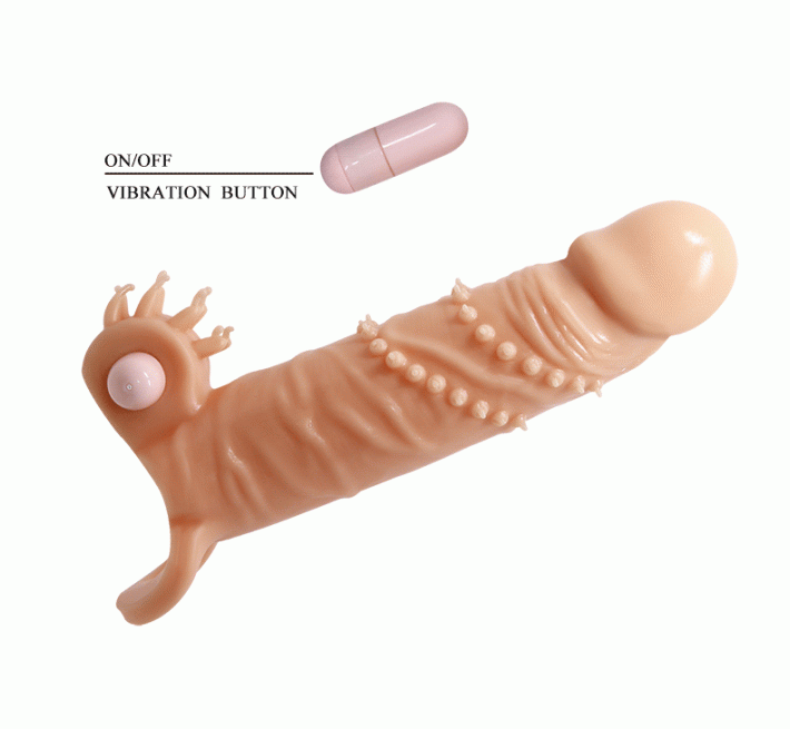 Насадка на член Pretty Love Connor Vibrating Penis Sleeve Flesh