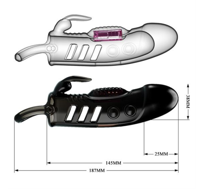 Насадка на член Pretty Love Sloane Vibrating Penis Sleeve Black