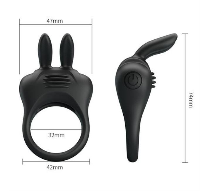 Эрекционное кольцо Pretty Love Davion Penis Ring Black