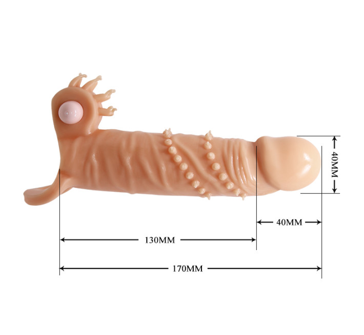 Насадка на член Pretty Love Connor Vibrating Penis Sleeve Flesh