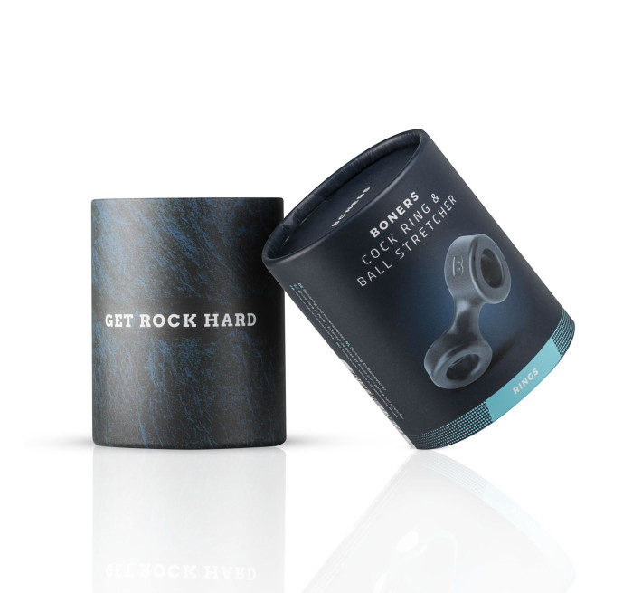 Ерекційне кільце Boners Cock Ring And Ball Stretcher - Grey