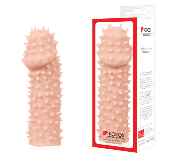 Насадка на член Kokos Extreme Sleeve ES.07 размер M, утолщающая, стимуляция точки G